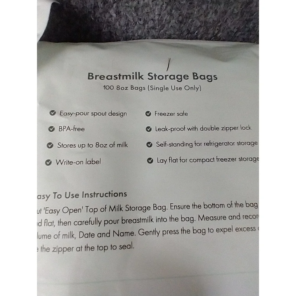 Motif‎ Medical Breastmilk Storage Bags 8oz Leak Proof BPA Free 200 Count Total
